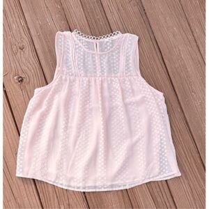 Mi Ami Francesca's Pink Bubble Gum Sleeveless Blouse Semi Sheer Keyhole Back Eye